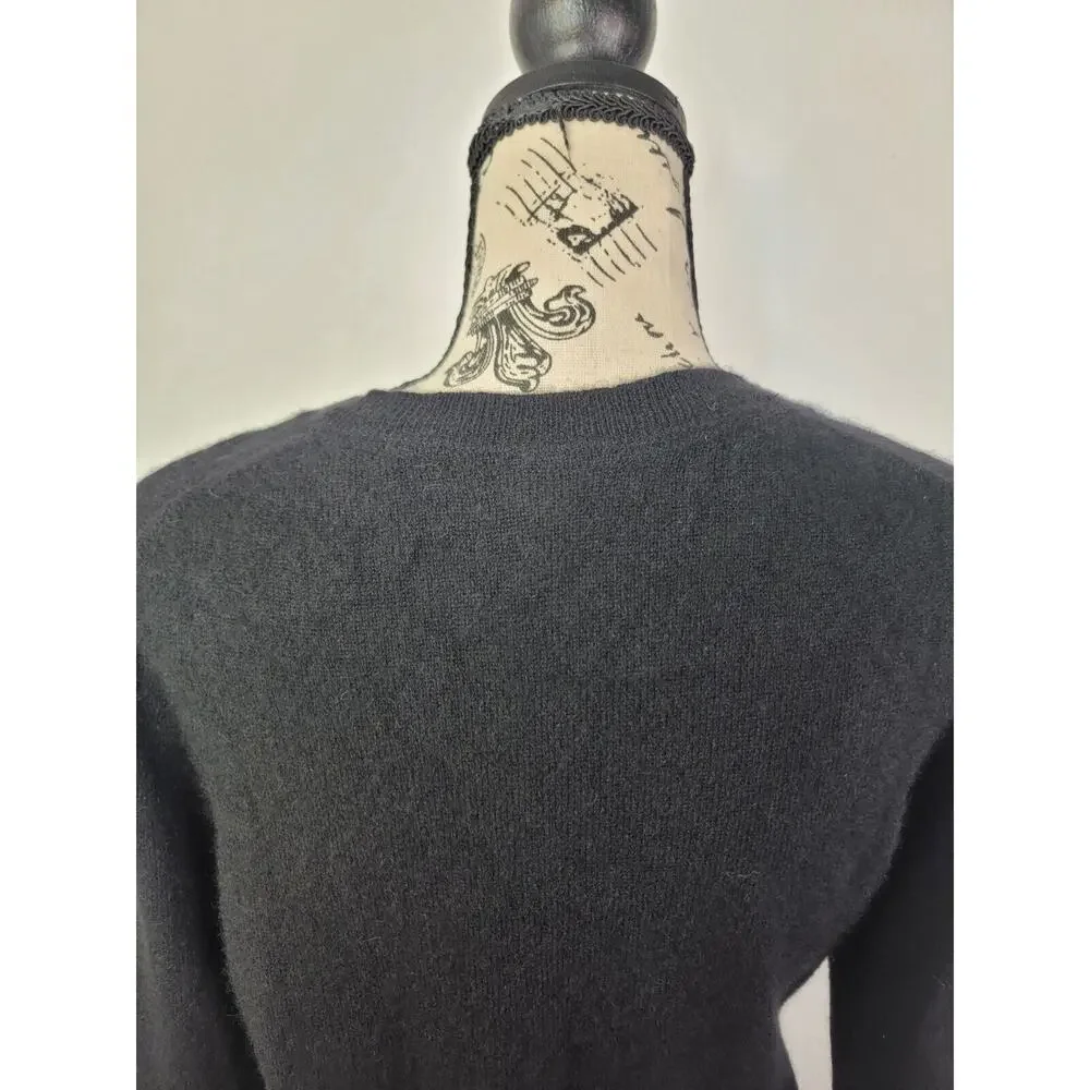Charter Club Luxury Sweater Womens Medium 100% Cashmere V Neck Black - Picture 6 of 9